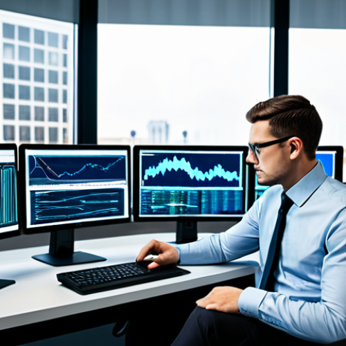 A professional data analyst in a modest business suit, seated comfortably at a sleek, modern workstation with multiple monitors. The screens display intricate but organized data dashboards, flowing data pipelines, and clear Python code, illustrating efficient automation. The environment is clean, bright, and futuristic, emphasizing advanced technology and seamless data flow. The image captures a sense of control and high productivity. Safe for work, appropriate content, fully clothed, professional, perfect anatomy, correct proportions, natural pose, well-formed hands, proper finger count, natural body proportions, high-quality, professional photography.