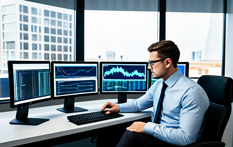 A professional data analyst in a modest business suit, seated comfortably at a sleek, modern workstation with multiple monitors. The screens display intricate but organized data dashboards, flowing data pipelines, and clear Python code, illustrating efficient automation. The environment is clean, bright, and futuristic, emphasizing advanced technology and seamless data flow. The image captures a sense of control and high productivity. Safe for work, appropriate content, fully clothed, professional, perfect anatomy, correct proportions, natural pose, well-formed hands, proper finger count, natural body proportions, high-quality, professional photography.